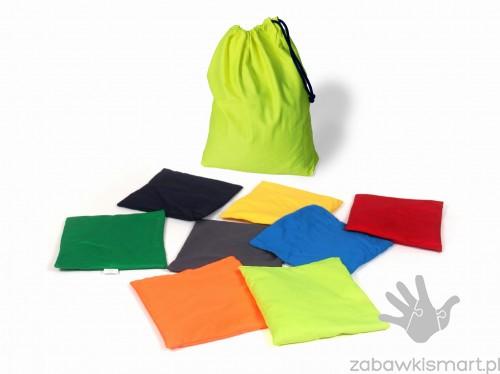 Poduszki/woreczki sensoryczne w worku- zestaw 8 szt.