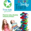 Drewniana wieża Jenga- gra zręcznościowa (kolorowa)