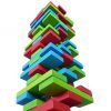 Drewniana wieża Jenga- gra zręcznościowa (kolorowa) - obrazek 5