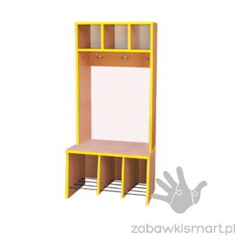 Regał szatniowy- 3- osobowy otwarty ze stelażem