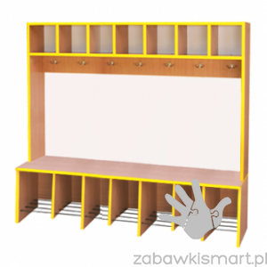 Regał szatniowy- 7- osobowy otwarty ze stelażem