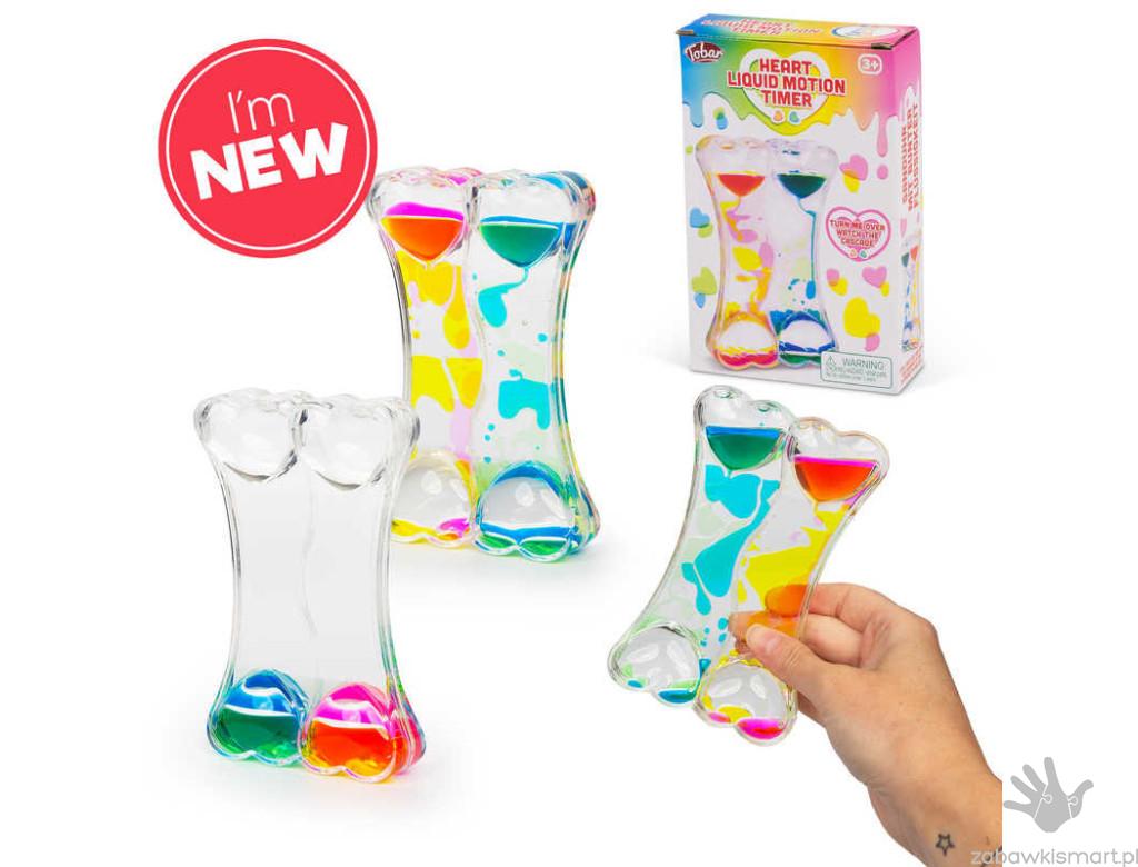 Klepsydra OneForFun z płynem w kształcie serca