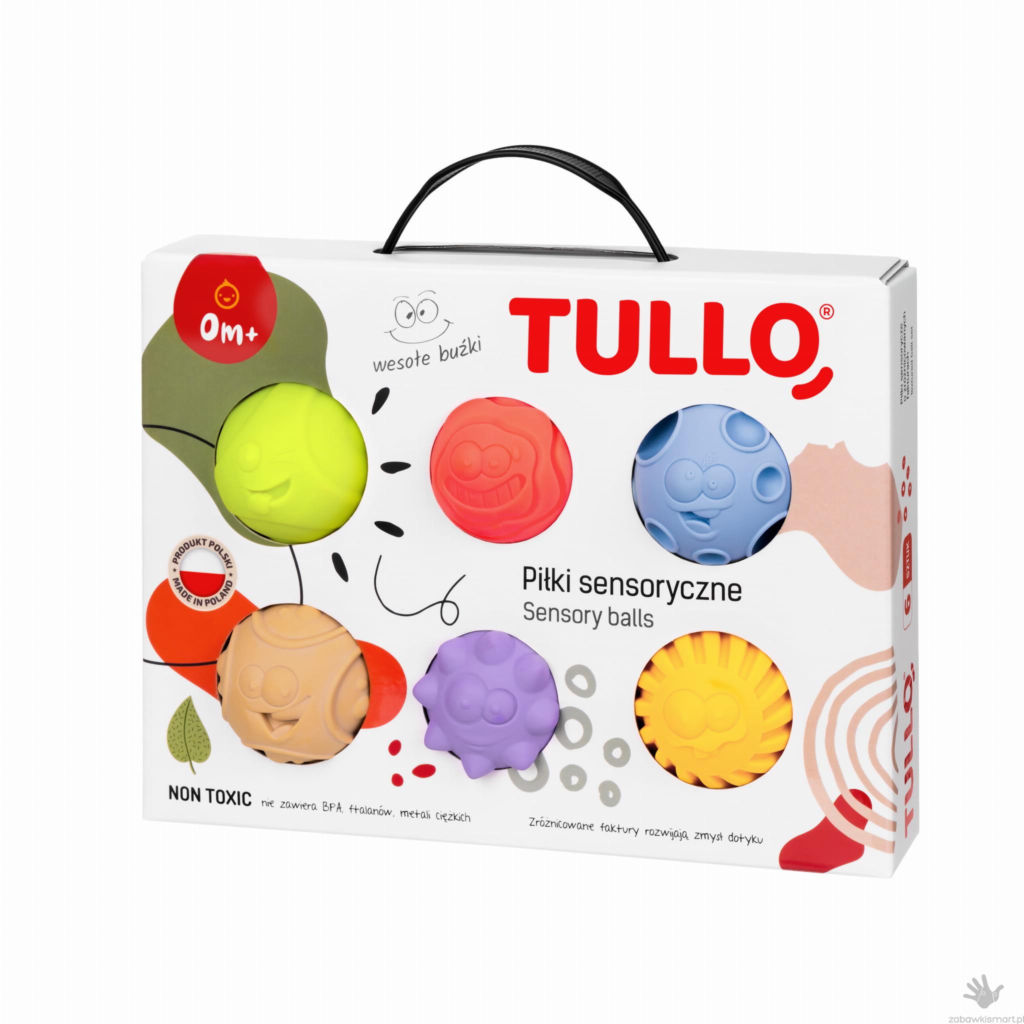 Piłki sensoryczne Tullo- zestaw z buźkami - obrazek 2
