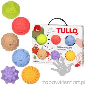 Piłki sensoryczne Tullo- zestaw z buźkami