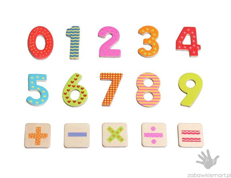 Cyferki magnetyczne- zestaw 60 szt. (Lelin) - obrazek 3