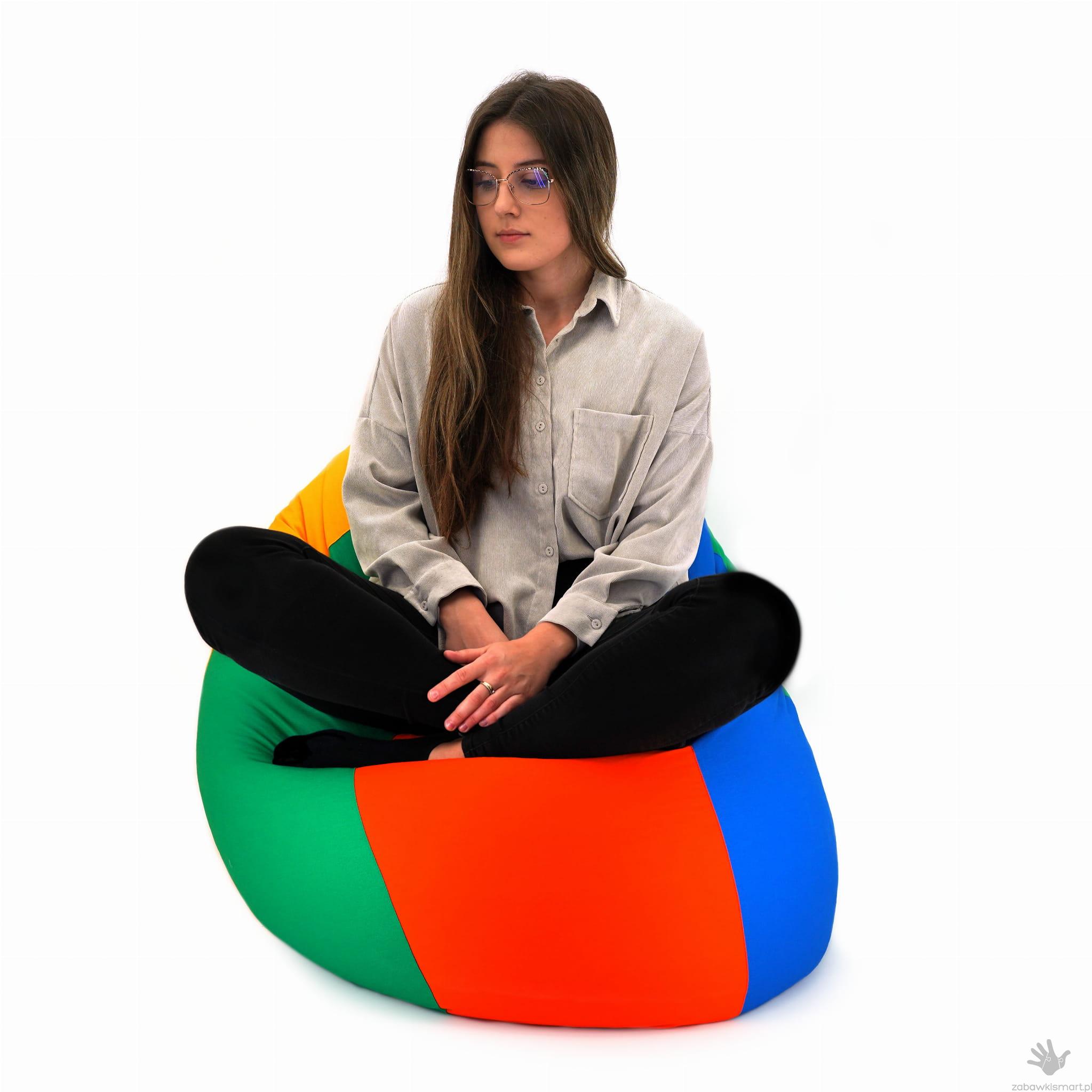 Gruszka sensoryczna- pufa z bawełny (120x60 cm)