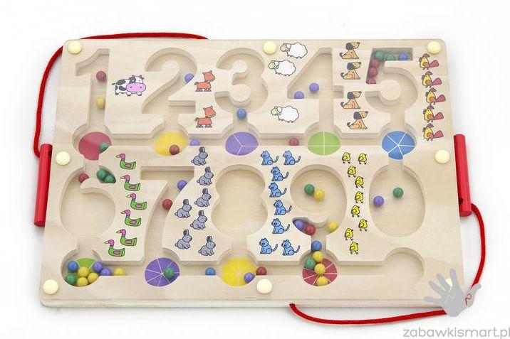 Układanka magnetyczna Viga- labirynt z cyferkami
