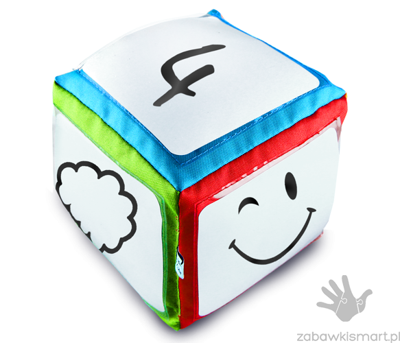 Kostka edukacyjna AKS z akcesoriami (15x15 cm)- miękka - obrazek 2