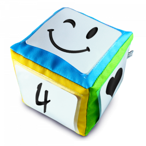 Kostka edukacyjna AKS z akcesoriami (15x15 cm)- miękka