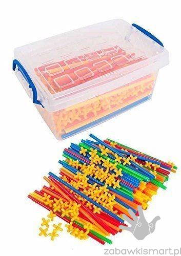 Klocki konstrukcyjne przestrzenne (AKS)- elastyczne słomki z łącznikami (300 szt) XL - obrazek 4