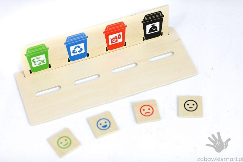 Układanka drewniana do nauki sortowania śmieci- Viga - obrazek 2