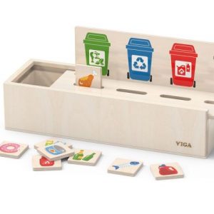 Układanka drewniana do nauki sortowania śmieci- Viga