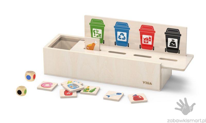 Układanka drewniana do nauki sortowania śmieci- Viga
