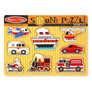 Puzzle z dźwiękiem "Pojazdy"- Melissa & Doug