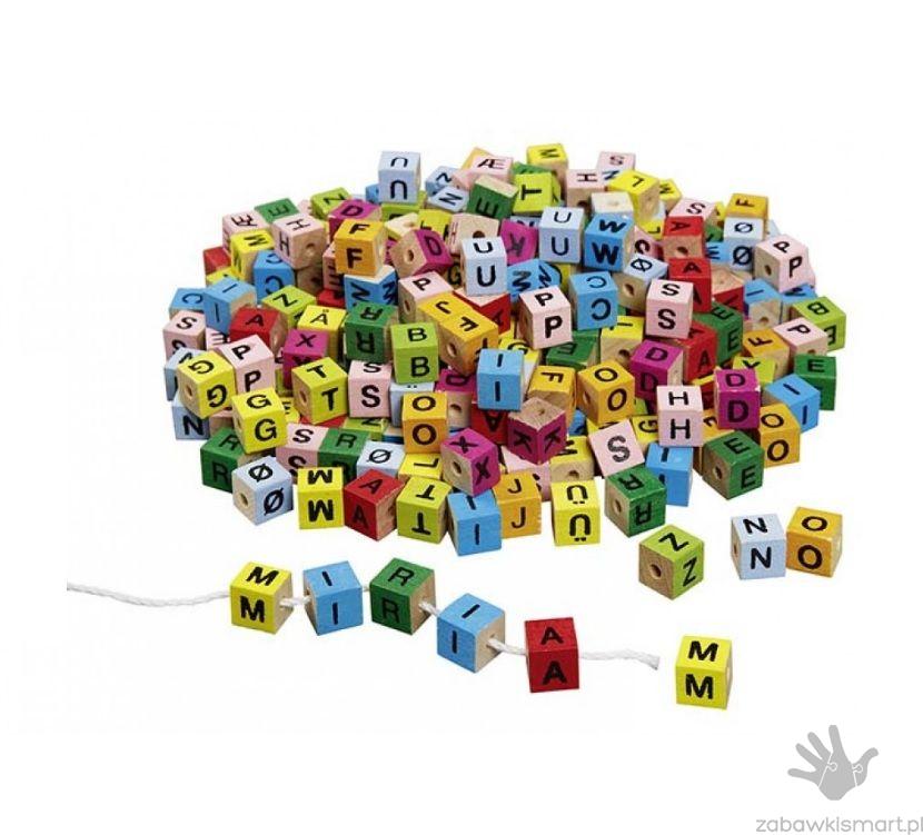 Kolorowe literki do nawlekania- Goki