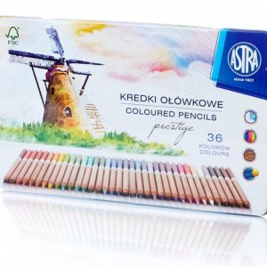 Kredki ołówkowe w metalowym pudełku PRESTIGE- 36 szt.