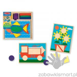Drewniana układanka– Mozaika Melissa & Doug– kolory i kształty