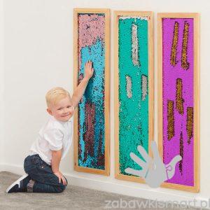 Sensoryczny panel ścienny TTS- srebrny