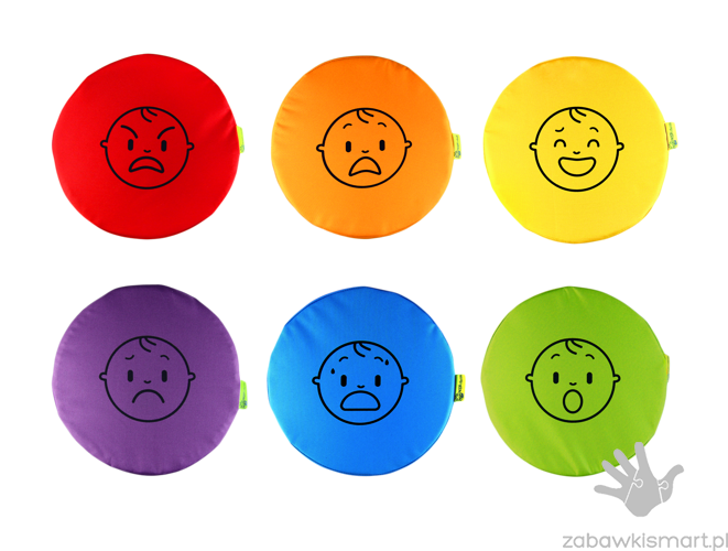 Poduszki EKOSKÓRA (AKS)- zestaw Emocje 6 szt.