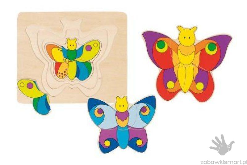 Układanka warstwowa Goki- Motylki