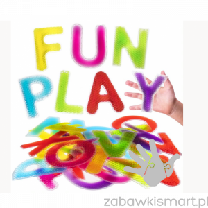 Sensoryczne żelowe litery PlayLearn- zestaw 26 szt.