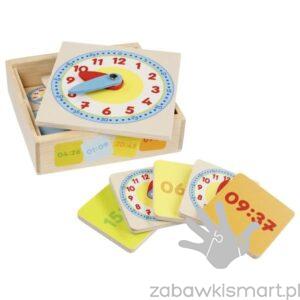 Zegar w skrzyneczce z tabliczkami- Goki