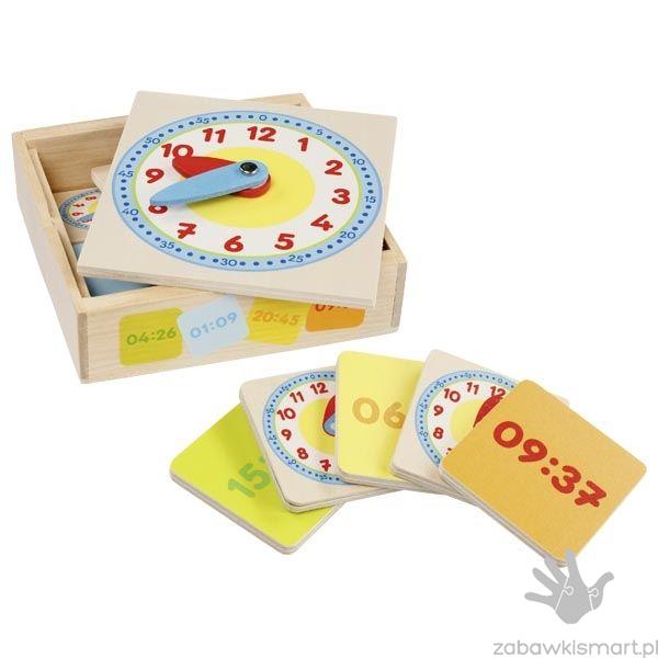 Zegar w skrzyneczce z tabliczkami- Goki