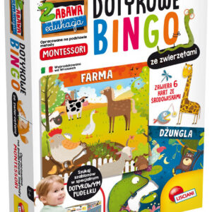 Dotykowe bingo ze zwierzętami Lisciani- Montessori Plus