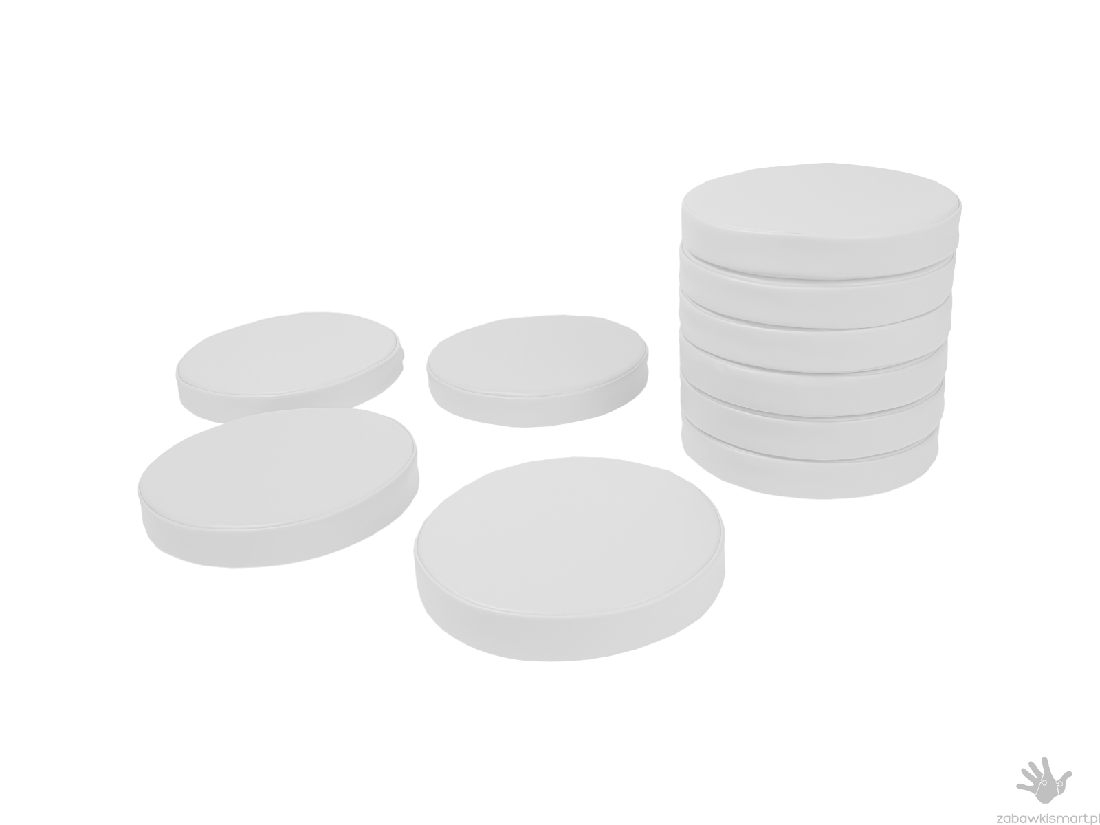 Zestaw klocków piankowych- Poduszki okrągłe 30x5 cm- 10 szt.