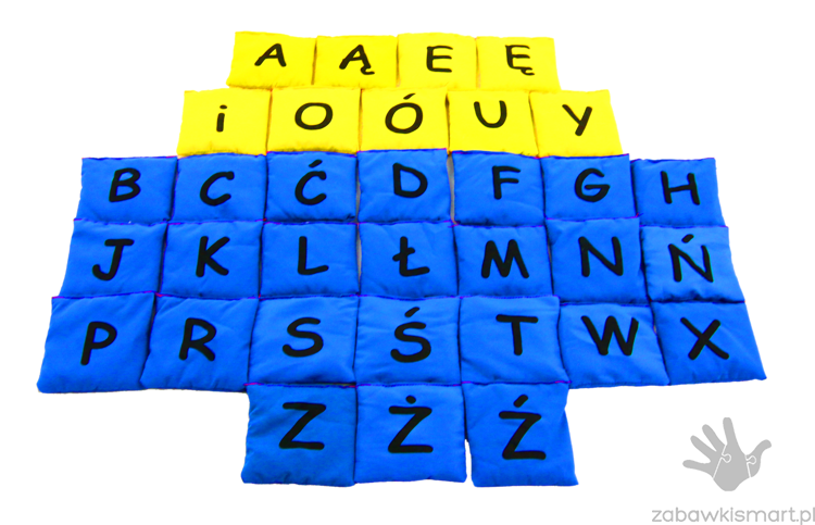 Woreczki gimnastyczne AKS- Kolorowy Alfabet (zestaw- samogłoski i spółgłoski) - obrazek 3