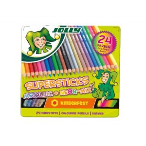 Kredki Jolly SUPERSTICKS 24 kolory (w tym metaliczne i neon)