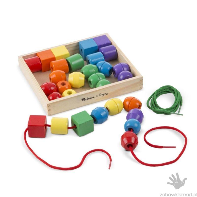 Drewniane korale do nawlekania Melissa & Doug- duże