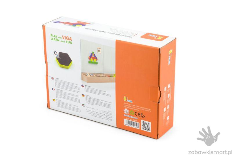 Układanka magnetyczna Viga- klocki geometryczne - obrazek 2