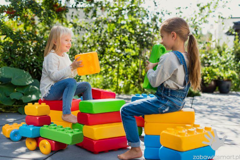 Klocki budowlane CEGŁY z kołami- zestaw Marioinex (30 szt.)