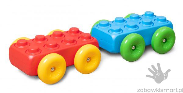 Klocki budowlane CEGŁY z kołami- zestaw Marioinex (30 szt.) - obrazek 2