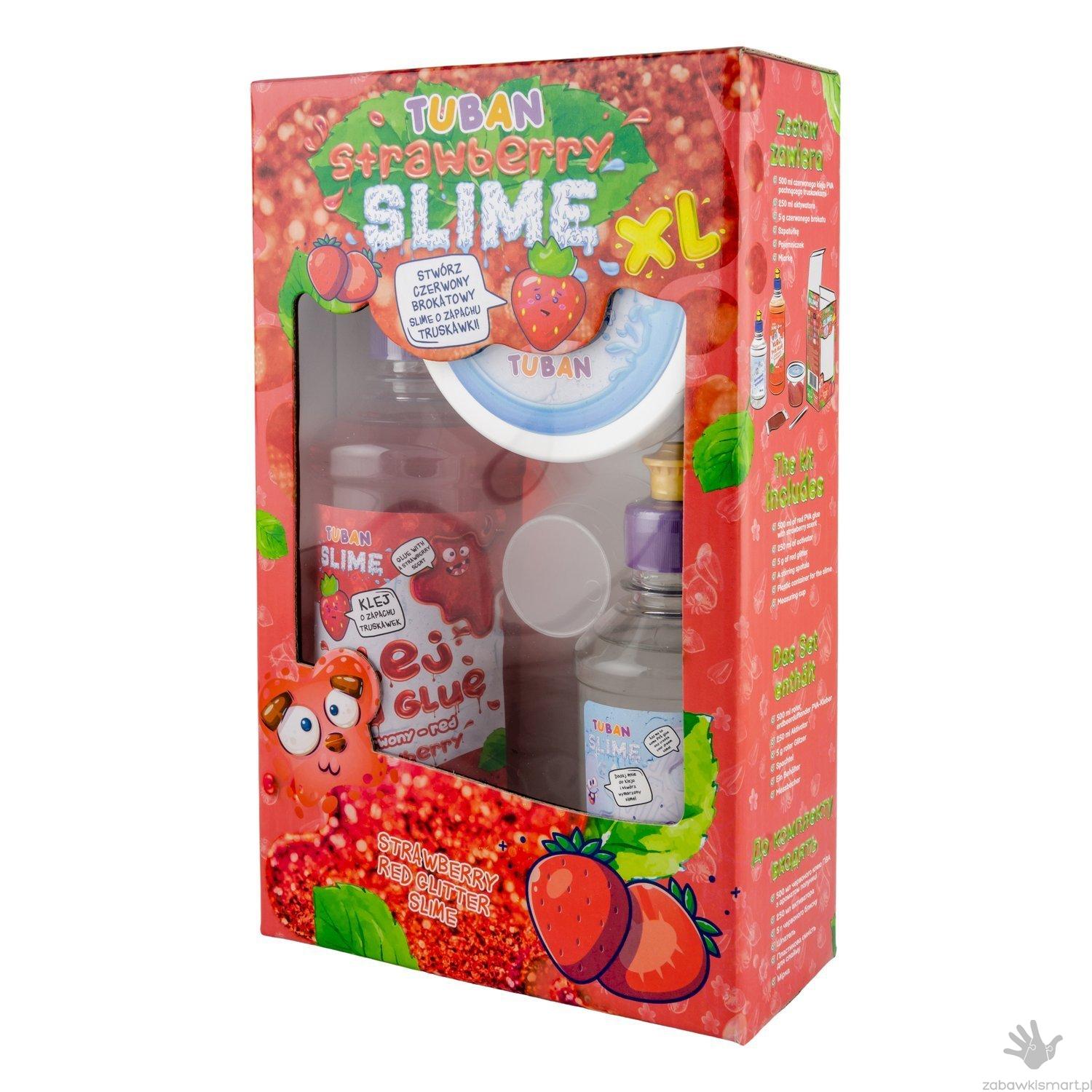 Zestaw XL Super Slime TUBAN- zapach TRUSKAWKI