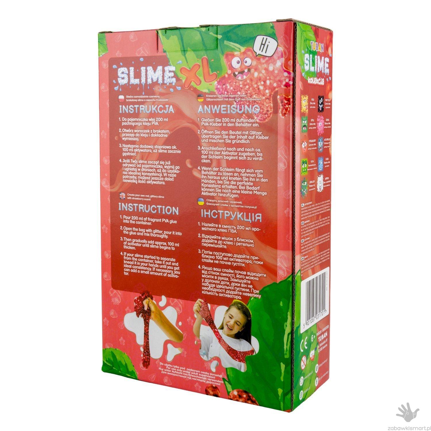 Zestaw XL Super Slime TUBAN- zapach TRUSKAWKI - obrazek 6