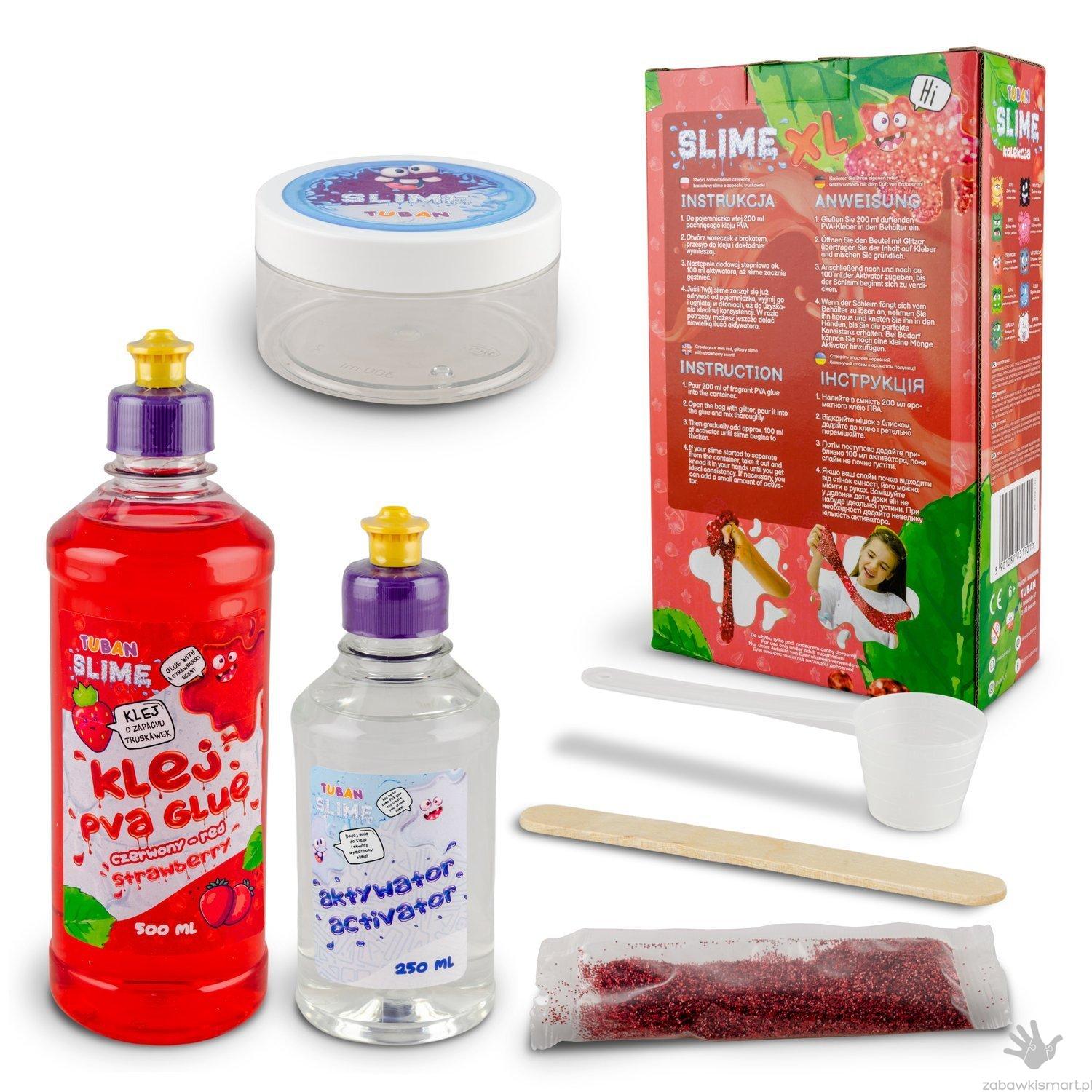 Zestaw XL Super Slime TUBAN- zapach TRUSKAWKI - obrazek 2