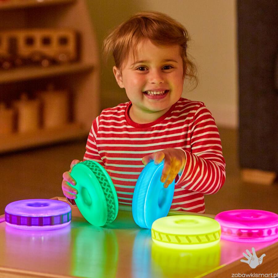 Świecące dyski sensoryczne TTS- zestaw 5 sztuk - obrazek 2