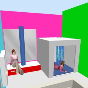 Projekt sali o powierzchni około 16 m²- wersja podstawowa