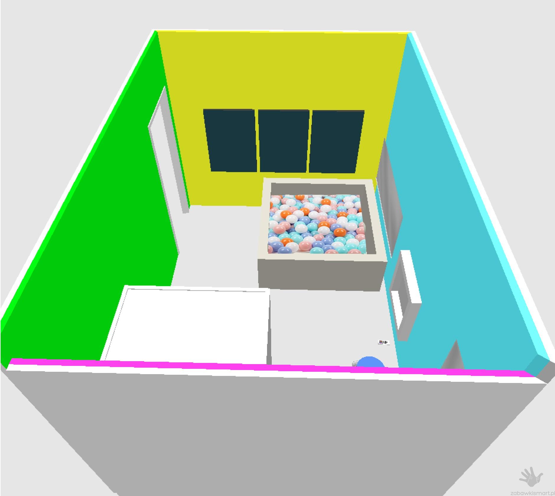 Projekt sali o powierzchni około 16 m²- wersja podstawowa - obrazek 2