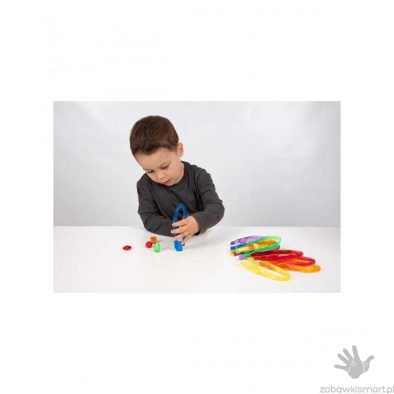 Półprzezroczyste kolorowe pęsety TickiT- zestaw 12 szt. - obrazek 2