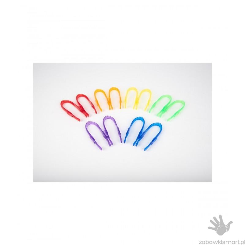 Półprzezroczyste kolorowe pęsety TickiT- zestaw 12 szt.