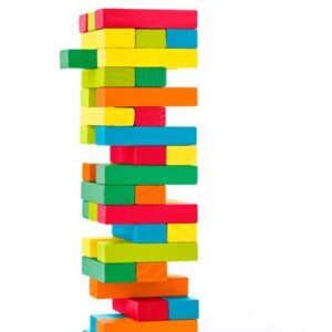 Kolorowa wieża Tony- Jenga WOODY