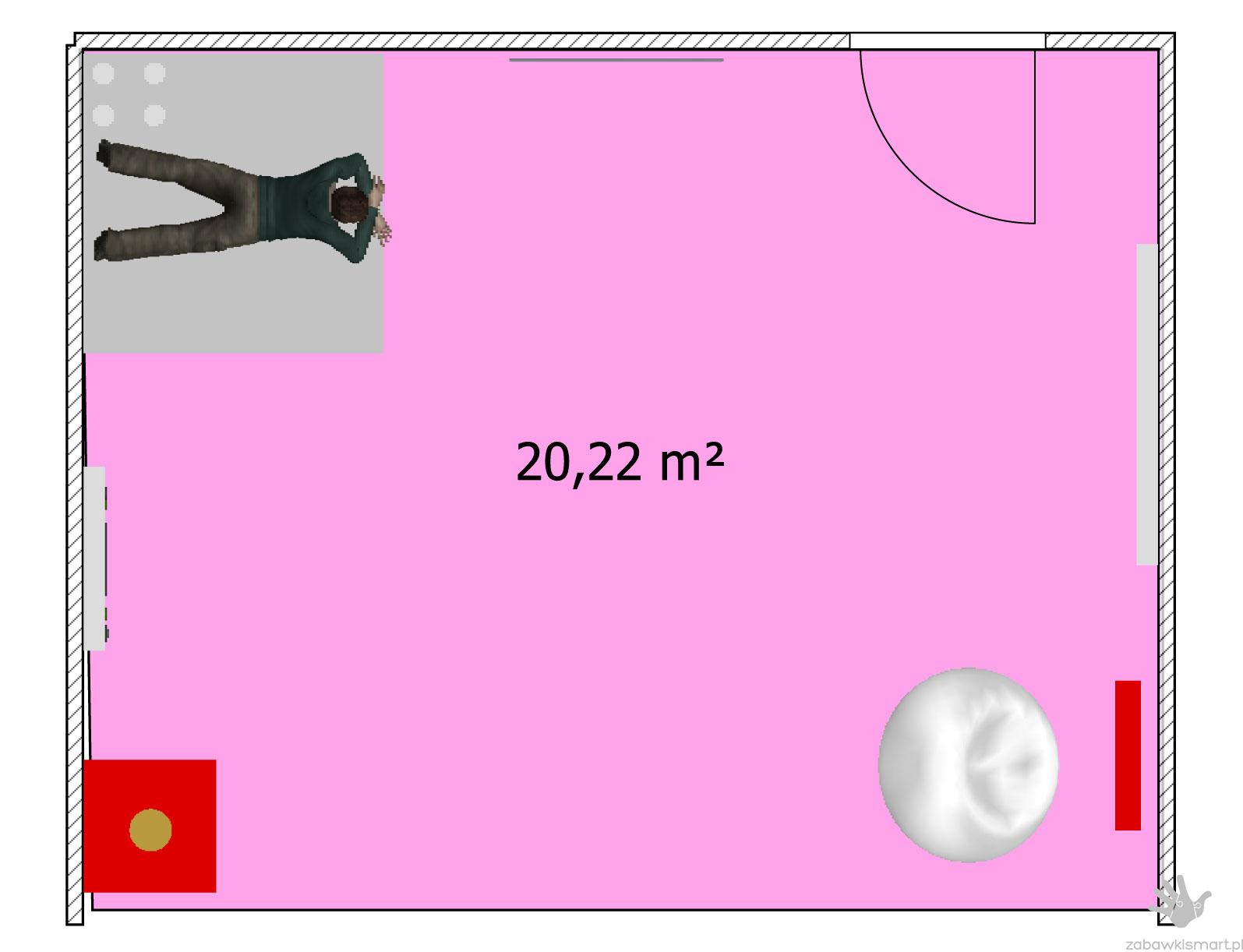 Projekt sali o powierzchni około 20 m²- wersja rozszerzona - obrazek 4
