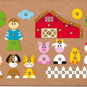 Przybijanka korkowa- Wiejskie Zwierzątka- WOODY