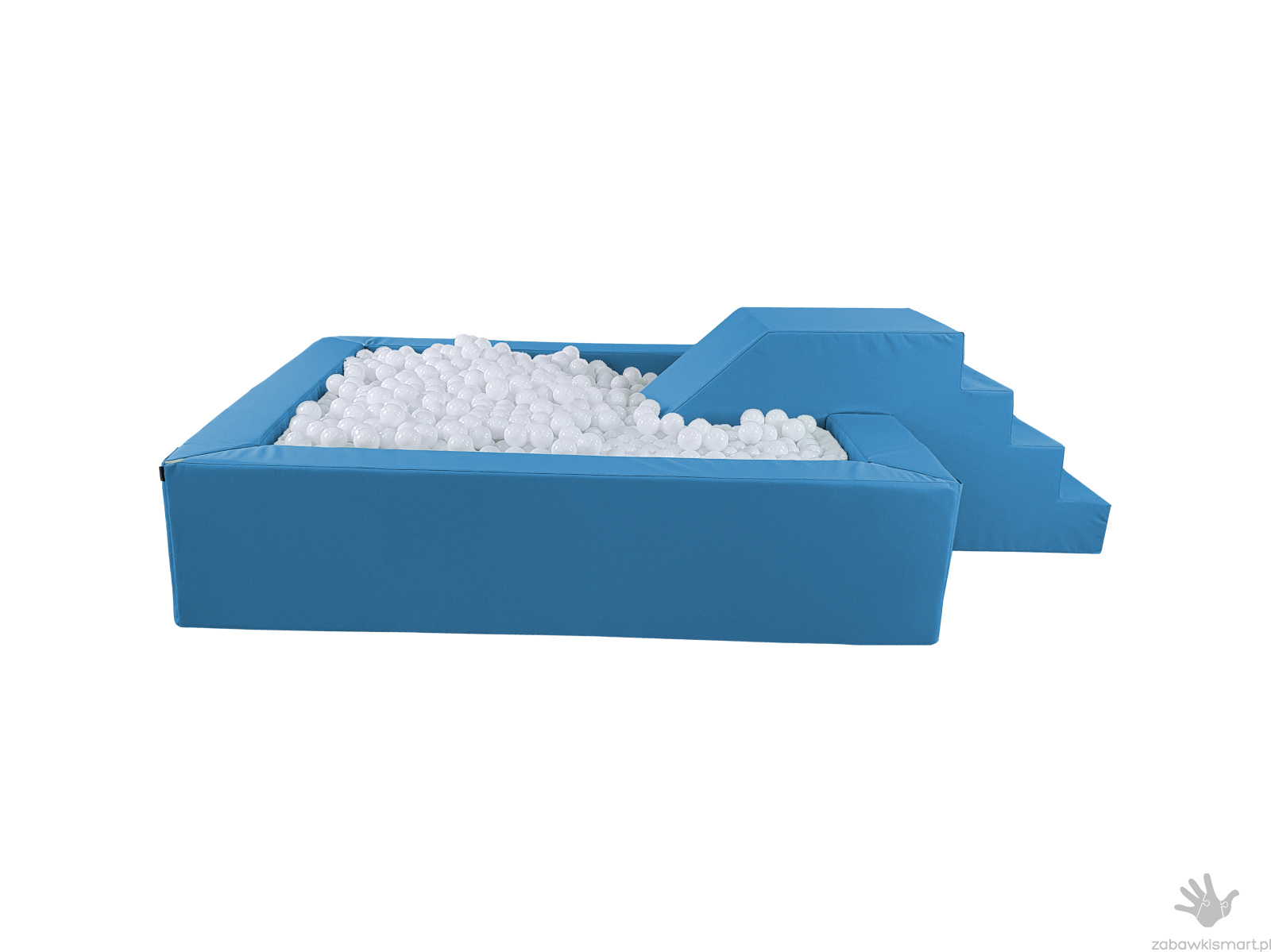 Basen suchy z ekoskóry z piłeczkami (200x200x60 cm)