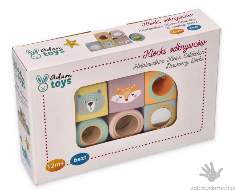 Drewniane klocki Odkrywców do rączki- Adam Toys - obrazek 5