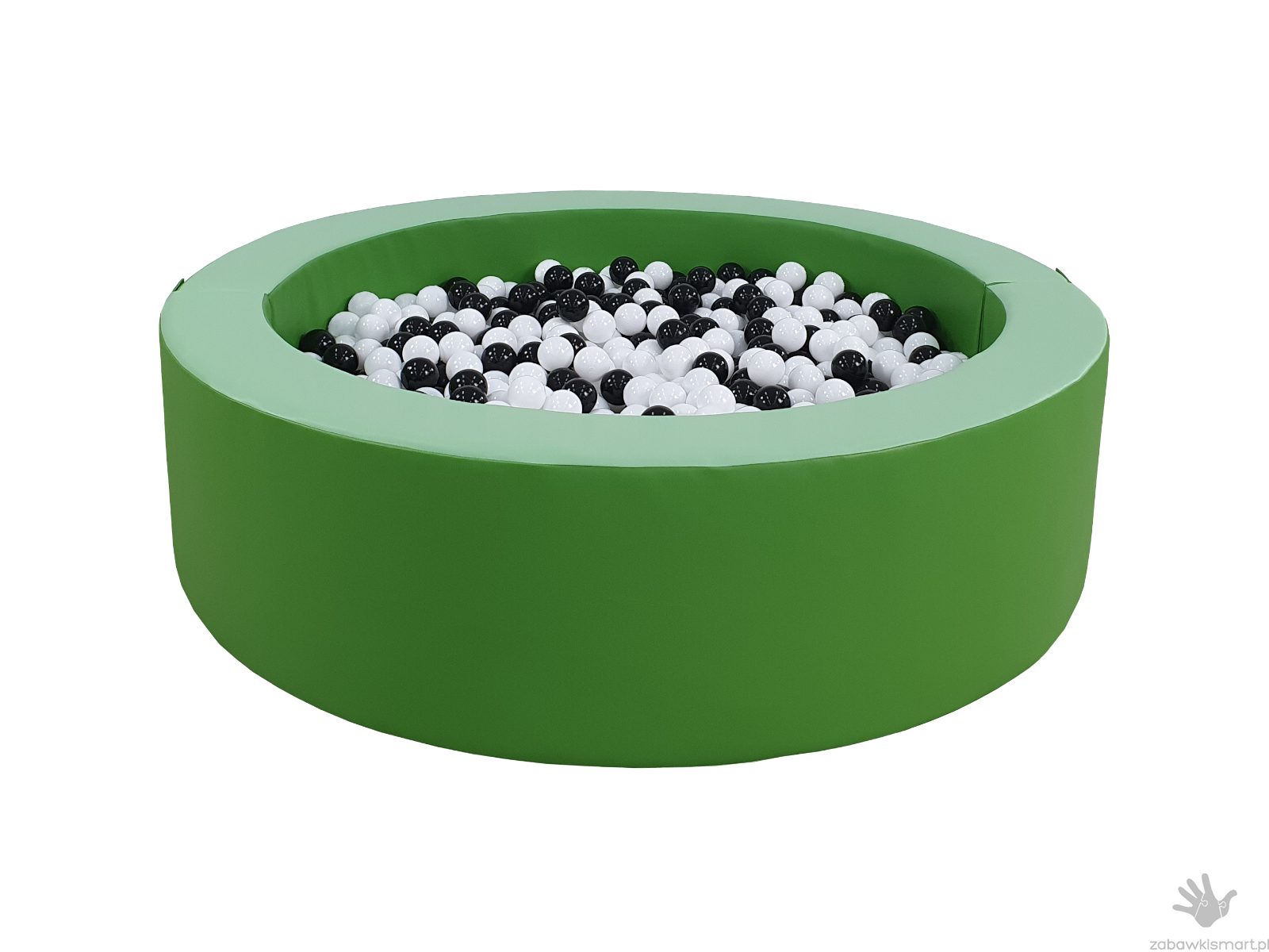 Basen suchy okrągły z ekoskóry z piłeczkami (Ø 148 cm) - obrazek 4