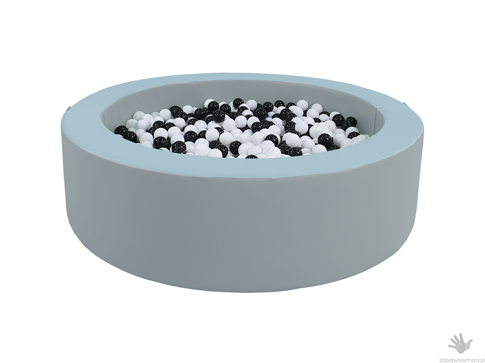 Basen suchy okrągły z ekoskóry z piłeczkami (Ø 148 cm) - obrazek 5